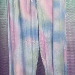 NWT Victoria’s Secret PINK XL Watercolor Tie Dye Pajama Pants